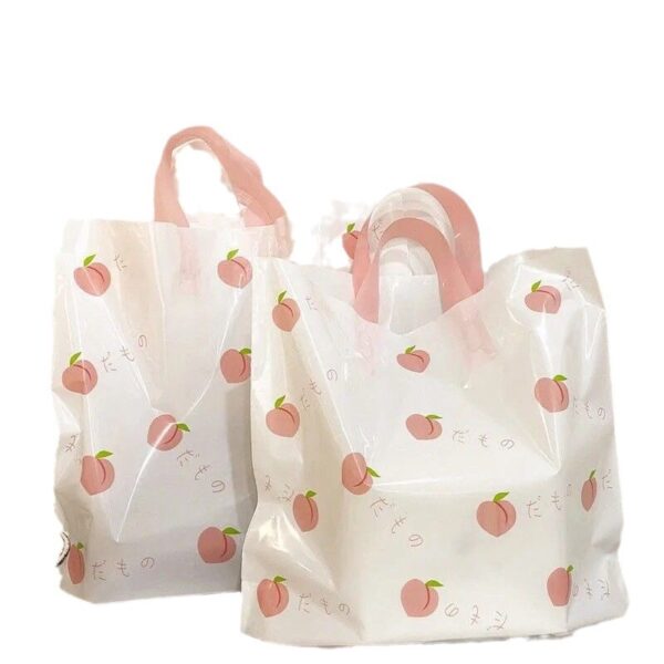 Clothing store bags, portable plastic bags, summer peaches, fresh temptation, plastic shopping bags, cosmetic bags - Image 5