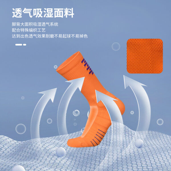 Professional Practical Basketball Socks Men's Thickened Towel Bottom Medium Tube Sports Non-slip Running Socks Elite Socks Clearance Benefits - Image 3