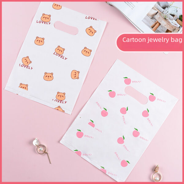 Jewelry bags, night market transparent tote bags, plastic wholesale stalls, earrings, gift bags, disposable Internet celebrity small bags