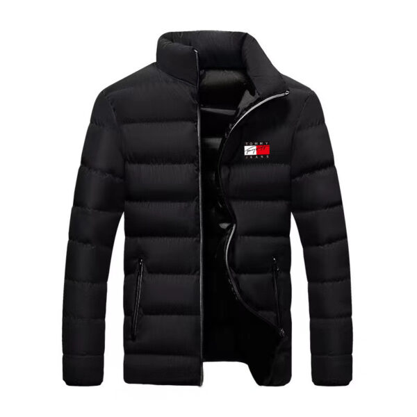 2023 Winter Cotton Jacket Men's Jacket Korean Version Slim Fit Mid-length Trendy Casual Thickened Down Cotton Jacket Thermal Coat - Image 2