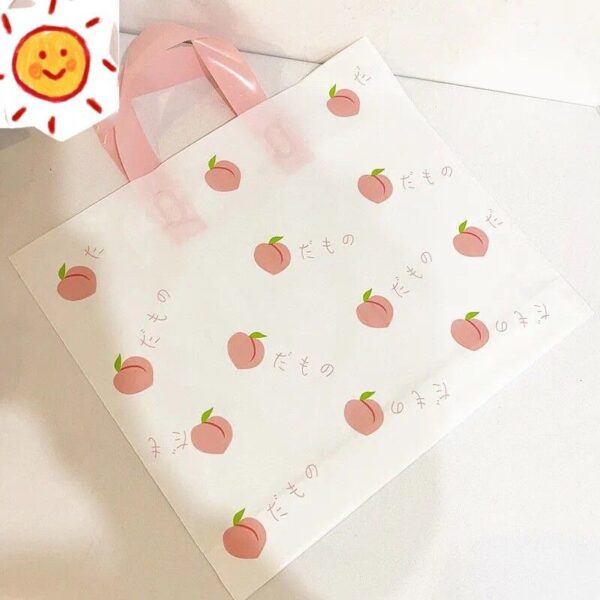 Clothing store bags, portable plastic bags, summer peaches, fresh temptation, plastic shopping bags, cosmetic bags - Image 3