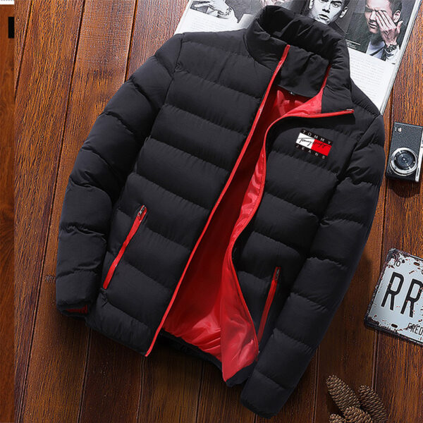 2023 Winter Cotton Jacket Men's Jacket Korean Version Slim Fit Mid-length Trendy Casual Thickened Down Cotton Jacket Thermal Coat