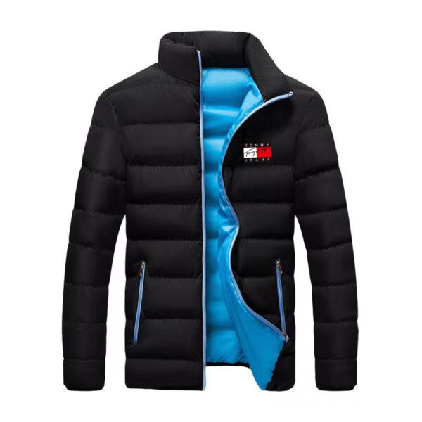 2023 Winter Cotton Jacket Men's Jacket Korean Version Slim Fit Mid-length Trendy Casual Thickened Down Cotton Jacket Thermal Coat - Image 4