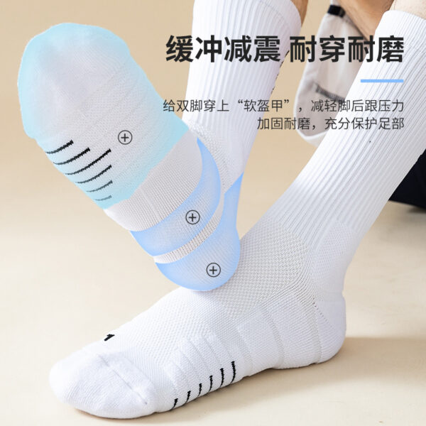 Professional Practical Basketball Socks Men's Thickened Towel Bottom Medium Tube Sports Non-slip Running Socks Elite Socks Clearance Benefits - Image 2