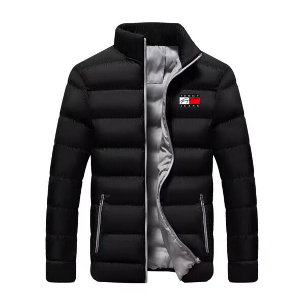 2023 Winter Cotton Jacket Men's Jacket Korean Version Slim Fit Mid-length Trendy Casual Thickened Down Cotton Jacket Thermal Coat - Image 3